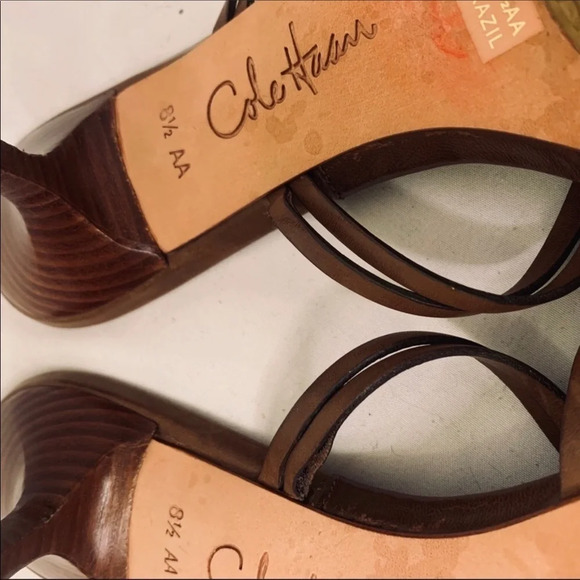 Cole Haan Brown Leather Sandals: Size 8 1/2. Stylish and comfortable. - Picture 8 of 9
